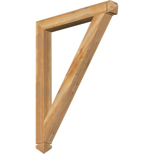 Ekena Millwork Traditional Arts & Crafts Rough Sawn Bracket, Western Red Cedar, 4"W x 36"D x 48"H BKT04X36X48TRA03RWR - main